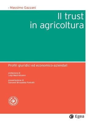cover image of Il trust in agricoltura
